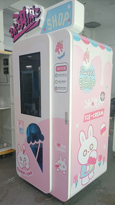 큰 터치 스크린과 카드 판독기와 로고 무료 특화 유동적 아이스크림 자동 판매기